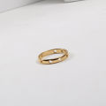 Stainless Steel Jewelry Women Rings 18K Gold Plate Curved Hollow Star Rings for Women. 