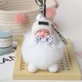 【HOT】 Cute Plush Keychain Sleeping Baby Doll Keychain Plush Kpop Accessories Pompom Keyring Toys For Girls Kawaii Keychain Bag Pendant.