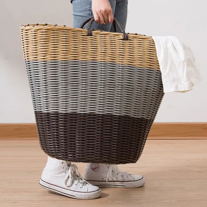 Plastic%20Rattan%20Woven%20Laundry%20Basket%20Laundry%20Basket%20Dirty%20Clothes%20Storage%20Basket%20Household%20Clothes%20Basket%20Storage%20Basket%20Toy%20Basket%20Finishing%20-%20Image%208