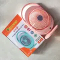 JOYKALY YG-719 Rechargeable 2400mAh Lithium Battery Strong Wind Desk Fan With LED Lamp. 