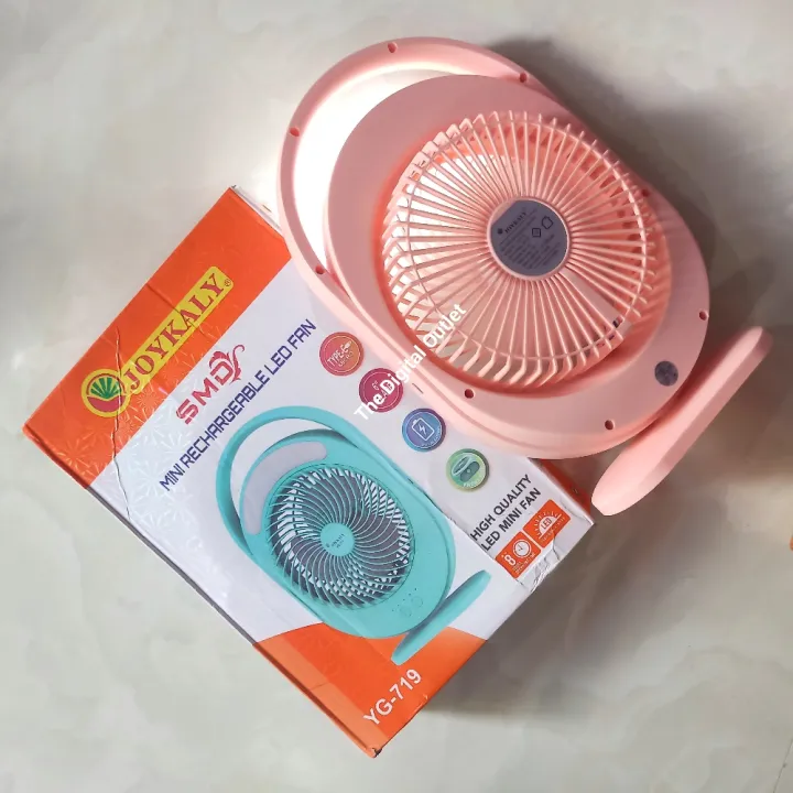 JOYKALY%20YG-719%20Rechargeable%202400mAh%20Lithium%20Battery%20Strong%20Wind%20Desk%20Fan%20With%20LED%20Lamp%20-%20Image%205