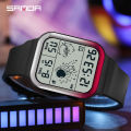 Fashion Men's Watches Digital Wristwatch 50M Waterproof Sports Casual Watch for Male Clock Men's Watches 6052.