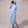 Summer sun-protective clothingWomen's long UV-proof over-the-knee full-body sunscreen clothingIce silk breathable long-sleeved jacket. 