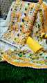 Latest Collection Joypure Screen Print Cotton Three Piece 3PC - 3 Back to Cotton.