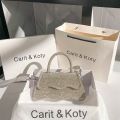 Autumn New Fashion Dinner Full Rhinestone Handbag Rhinestone Banquet Dress Pearl Chain Bag Shoulder Messenger Bag Women. 