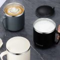 304 Stainless Steel Coffee Mugs Portable Cups Heat Insulation Anti-fall Thermos Mug Home with Cover and Handle Mug Water Bottle. 