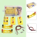Physics Science Kit Puzzle Practical Ability DIY Physics Science Lab Basic Circuit Learning Starter Kit for Kids. 