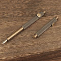 Retro Metal Fountain Pen For Students Vintage Brass Pens Mini Portable Writting Pen Scalable Fountain Pen School Office Supplies Shapewear.