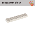High-Quality Super Strong Nickel-Copper-Nickel Coated Neodymium Magnets 10x5x5mm for DIY, Office, and Science Projects. 