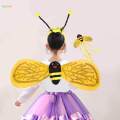 Child Honey Bee Costume Kids Girls Bee Dress Up Headband Party.
