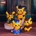 Pikachu Mini Building Blocks Kawaii Pokemon 3D Model Assembled Connection Micro Bricks Figure Toy For Kids. 