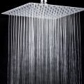 (8")Square Stainless Steel Ultra-thin Showerhead Bath Rainfall Shower Head Chrome Finish Rain Shower for Bathroom.