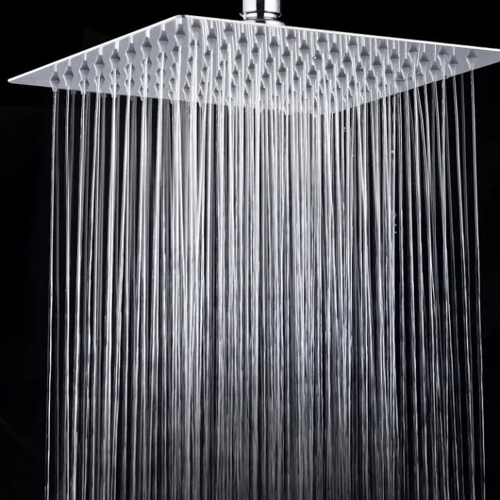 (8")Square%20Stainless%20Steel%20Ultra-thin%20Showerhead%20Bath%20Rainfall%20Shower%20Head%20Chrome%20Finish%20Rain%20Shower%20for%20Bathroom%20-%20Image%202