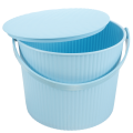 Storage Bucket Lid Bins Buckets Handles Basket Round Plastic Tub Household Small Stool Closet Storage Box Snack Storage Bucket. 