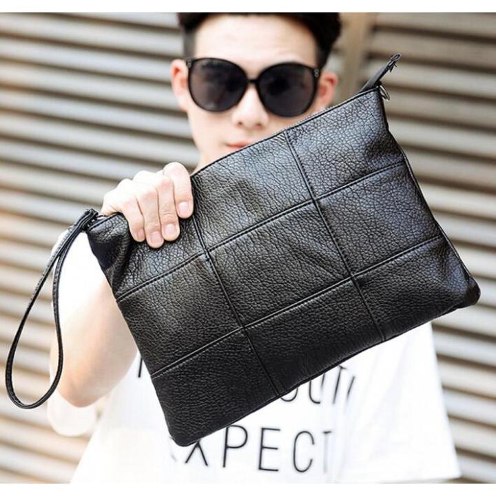 2020 Super Soft Leather Clutch Bag Simple Women's Bag Washed
