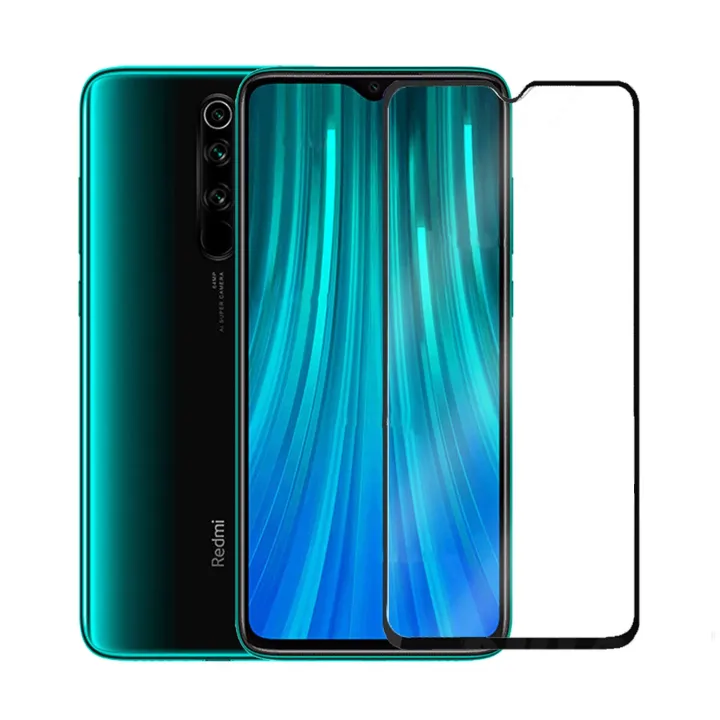 For%20Xiaomi%20Radmi%20Note%208%20Pro%20Tempered%20Glass%20Screen%20Protector%206D/9D/11D%20-%20Black%20-%20Image%202