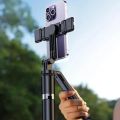 Selfie Stick, R16, Extendable with Balance Handle & Recharable BT Remote, Stable 3 Leg Design, Selfie Stick with Tripod Stand for 360° Panoramic Shoot, 62" Long, Made for Phones, Gopro,. 