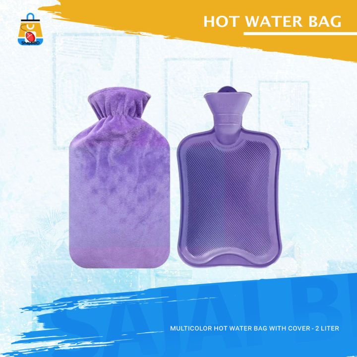 Multicolor Hot Water Bag With Cover - 2 Liter