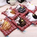 Stuffed Toys Lovely Simulation Animal Doll Plush Lazy Sleeping Cats Plush Toy with Sound Home Decorations. 