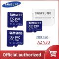 【Nice Day Toy Findings Store】(New) Samsung micro SD Pro Plus level 10 512GB 256GB 128GB card UHS-I A2 V30 high speed 130 m/s.