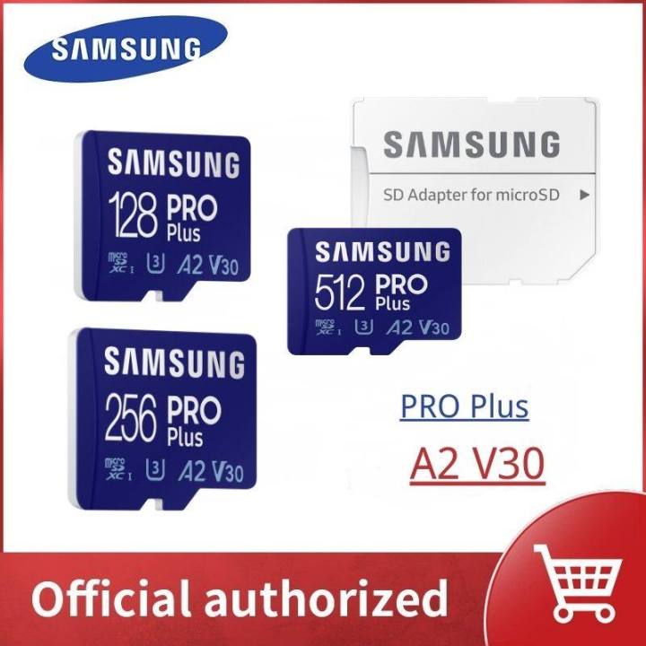 【Nice Day Toy Findings Store】(New) Samsung micro SD Pro Plus level 10 512GB 256GB 128GB card UHS-I A2 V30 high speed 130 m/s