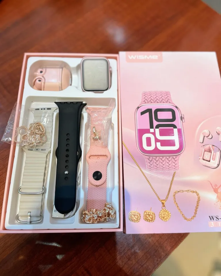 WISME WS-X18 MINI SMART WATCH AIRPODS THREE 3 STRAPS WIRELESS CHARGING |  Daraz.com.bd