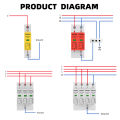 AC SPD 1P 2P 3P 4P 20KA 40KA 60KA 385V House Lightning Surge Protector Protective Low-voltage Arrester Device 10KA 30KA.