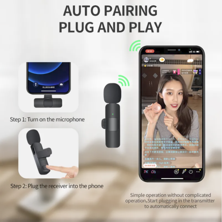 K9%20Wireless%20DuelProfessional%20Microphone%20Type-C%20Lapel%20Lavalier%20Microphone%20Remove%20Noise%20For%20Android%20Mobile%20Lindaa%20-%20Image%207