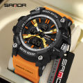 SANDA Three Screen Multifunctional Timing Watch Outdoor Waterproof Night Light Men's Watch SD3366-4.