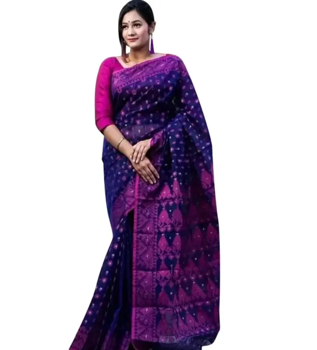 Nakful%20Silk%20Jamdani%20for%20Women%20with%20Tangail%20Sari%20-%20Embrace%20Timeless%20Tradition%20with%20Luxurious%20Silk%20-%20Sari%20Collection%20-%20All%20Ocassion%20-%20Image%202