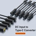 DC to Type C PD 65W Power Adapter Converter 5.5X2.5 7.4X5.0 4.5X3.0mm Laptop Charger USB C Connector for Xiaomi/Samsung/Lenovo. 