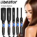 Ubeator - 1-5cm Width 5 Sizes LCD Display Temp Adjustment Straight Curly Hair Styling Tool|Curved Flat Irons 685. 