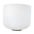 8 Inch 432Hz Singing Bowl Perfect Sound Note B Crown Chakra Frosted Quartz Crystal Meditation with Rubber Ring. 