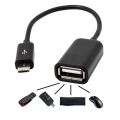 OTG Micro USB Cable Adapter - Black. 