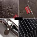 Dropshipping High Quality PU leather Business Card Holder Men Classic Retro Multi-function Multi-card Slot Zipper Id Card Holder.
