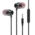 Universal 3.5mm Wired Headphones In-Ear Music Sports Stereo Earphones Noise Canceling Headphone Headset With Microphone. 