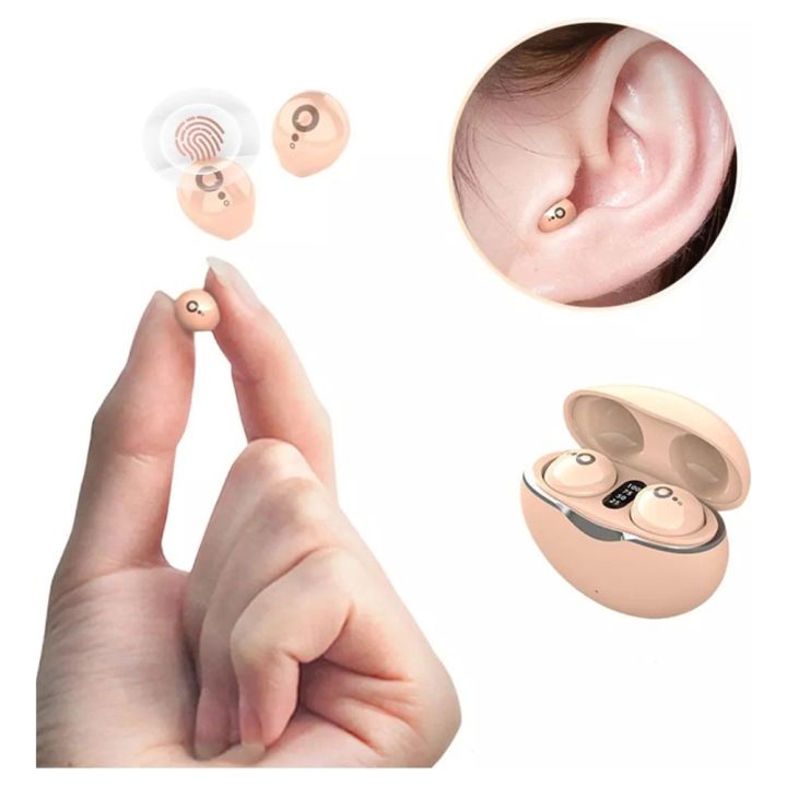 (NEW)Smallest Invisible Hidden Earbuds for Work Wireless Bluetooth Micro Mini Tiny Sleep Earbuds for Small Ears Noise Cancelling Ear Buds Sleepping Buds Invisible Earbud Cute