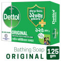 Dettol Soap Original 125gm Bathing Bar, Soap with protection from 99.99% illness-causing germs. 