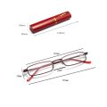 Fold Reading Glasses Metal Frame Ultra-light Men Women Reading Glasses Portable Mini Reading Presbyopia Eyeglasses With Box.