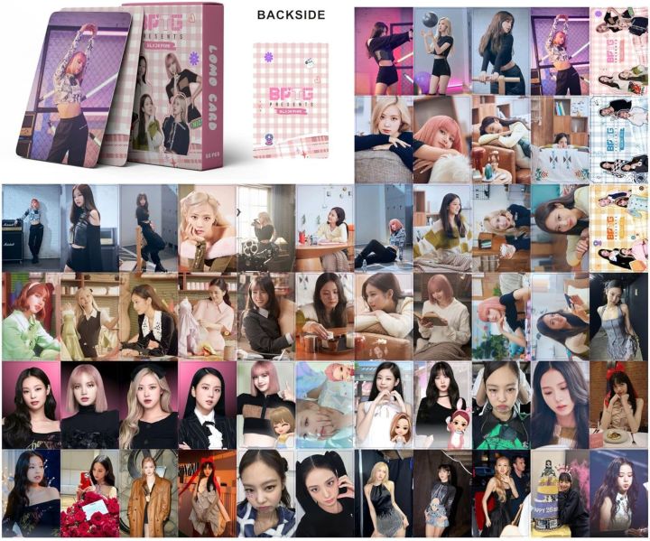 55PCS Blackpink Lomo Photocards Blackpink Group Photo BP BPTG New Album Cards BP 2023 Mini Postcards BP Photocard Set Gift for Fans