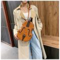Customized new European and American fashion creative funny personality simulation violin organ guitar pu crossbody bag women's backpack. 