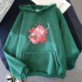 Strawberry Milk Hoodie Women/Men Harajuku Aesthetic Clothing Autumn Winter Kawaii Graphic Hoodies Girls Cute Printed Sweatshirts.