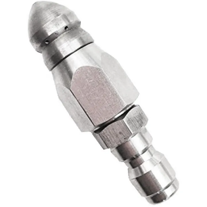 Pressure Washer Sewer Jetter Nozzle with Stainless Steel, ,1/4Inch
