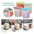 4 PCS Ice Cream Maker Creami Pints and Lids Replacement Parts As Shown for Ninja NC500 NC501 Series.