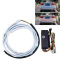 (New)1.5m Car Auto Waterproof Universal Four Color Rear Flowing Light Tail Box Lights with Tail Light Controller, Ice Blue Light Driving Light, White Light Reversing Light, Red Light Brake Light, Yellow Light Turn Signal Light, LED Lamp Strip Tail Decorat. 