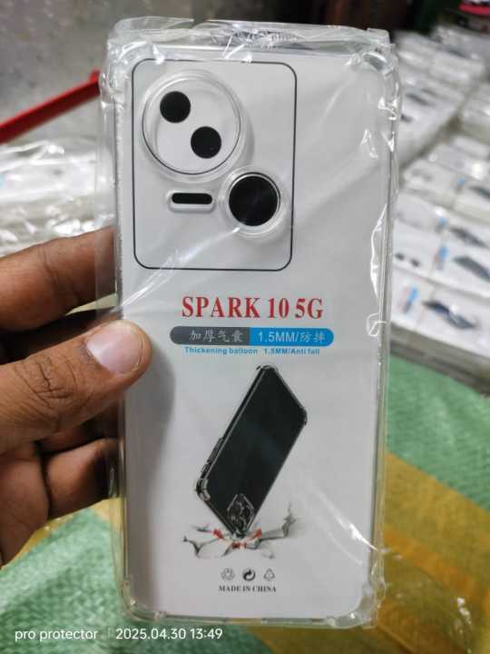 Tecno%20Spark%2010%205G%20Premium%20Silicone%20Case%20Crystal%20Clear%20Soft%20TPU%20Ultra-Thin%20Transparent%20Flexible%20Protective%20Mobile%20Phone%20Back%20Cover%20-%20Image%202