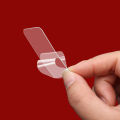 60pcs/box Multifunctional Double Sided Adhesive Tape Strips Sticky Nano Tape Washable Clear Grip Tape With Storage Box For Home Office. 