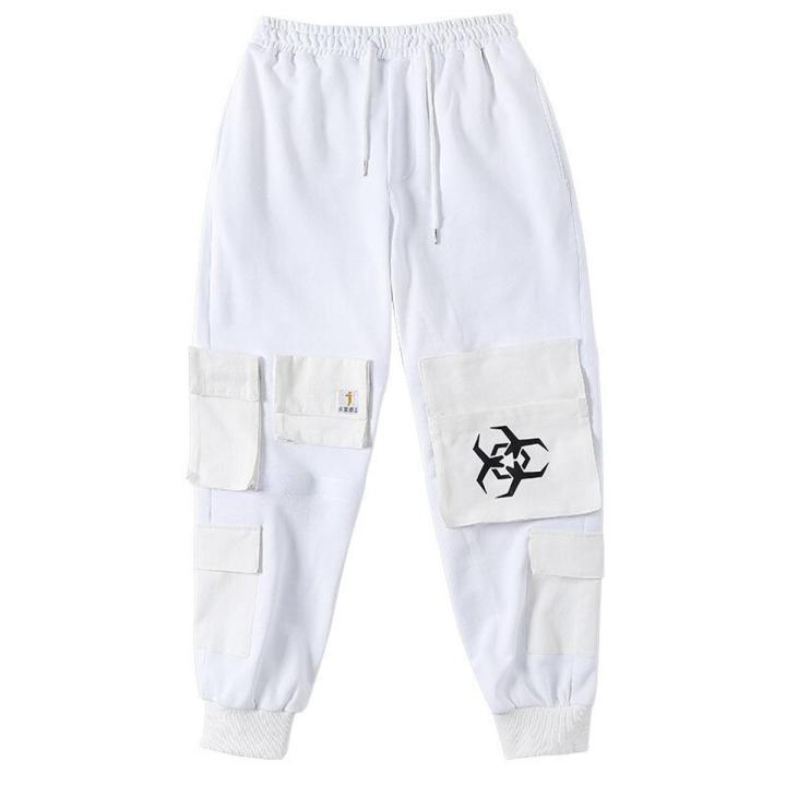 11 BYBB'S DARK Streetwear Cargo Pants Elastic Waist Multickets Joggers Pant Man Harajuku PuTactical Trousers WB063