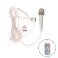 Mini Microphone 3.5mm Portable Karaoke Mic All-in-one Earphone Stereo Wired Headphone In-Ear Headset Singing Artifact Creek.