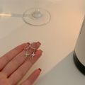 Color Metal Stars Pendant Earring Simple Inlaid Rhinestone Cross Drop Earrings Y2K Creative Dangle Earrings Korean INS Style Personality Sweet Cool Girl Fashion.